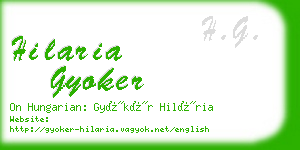 hilaria gyoker business card